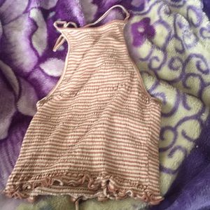 Pink & white Stretchy tank top